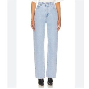 Abrand Jeans The Carrie High Rise Straight in Light Wash